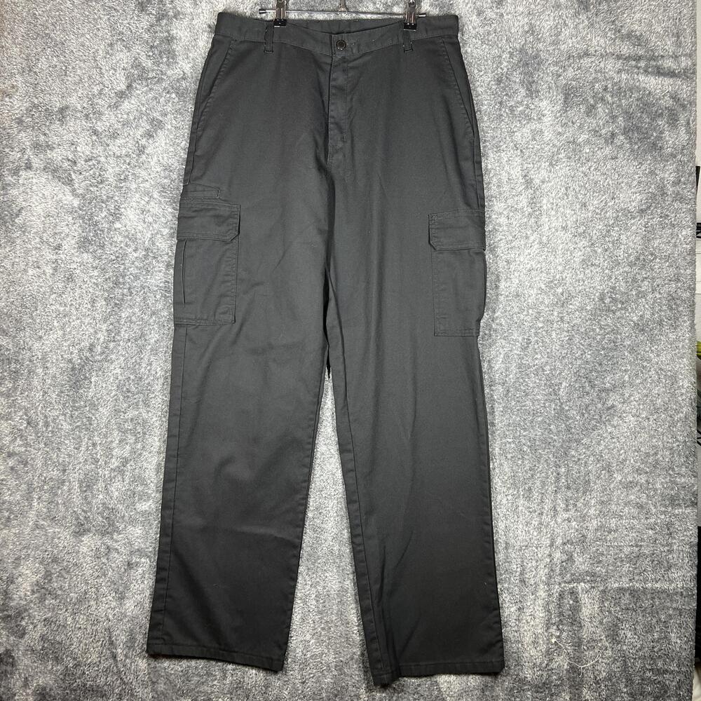 Dickies Pants Mens 34x34 Black Cargo Relaxed Fit Canvas Workwear Pockets